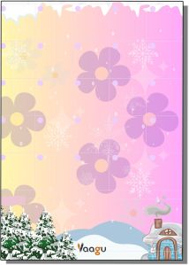 vaagu pink snow printed pages a5 notepad