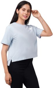 Ladies Blue Mood Round Neck T-Shirts