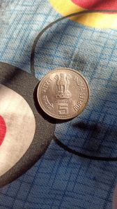 5 rupees silver coin indira gandhi