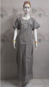 Ladies Grey Jaipuri Cotton Nighty