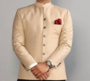 Khaki Jodhpuri blazer