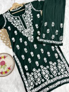 modal fabric kurti palazzo set