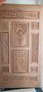 teak wooden door