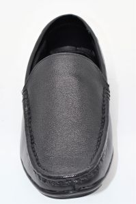 Mens Black Mild Leather Loafer Shoes