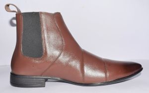 Mens Brown Leather Ankle Boot