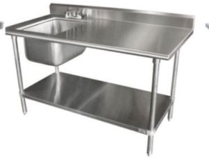 Stainless Steel Table with Sink