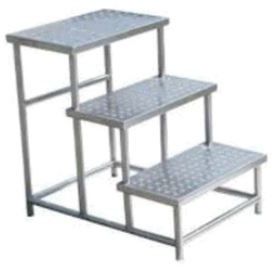 Stainless Steel Three Step Ladder