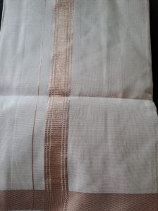 Mens Orange Tissue Cotton Dhoti