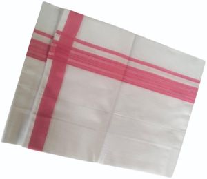 Mens Rose Pink Tissue Cotton Dhoti