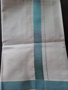 Mens Sea Green Tissue Cotton Dhoti