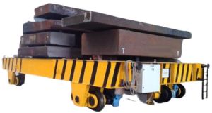 motorized material transfer wagon trolley