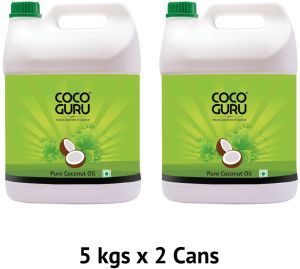 Cocoguru High Grade Coconut Oil in Jerry Can 5 kgs - 10 kgs Box