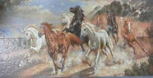 Seven Running Horses Picture Tiles