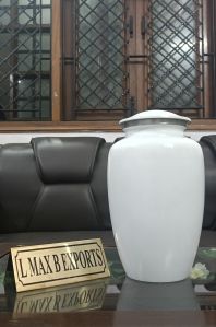 white color cremation urns