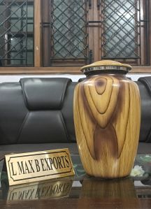 Wooden Texture Cremation urns