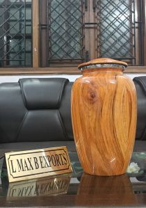 Wooden Texture New Cremation Urns with velvet bag