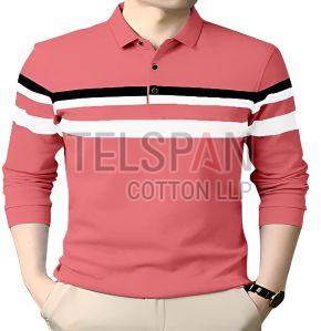 Mens Full Sleeves Button Polo T-Shirts