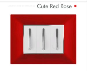 Hosper RR04 4 M Cute Red Modular Switch Cover Plate