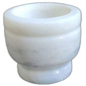 White Round Marble Mortar