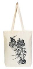 Printed canvas tote bag