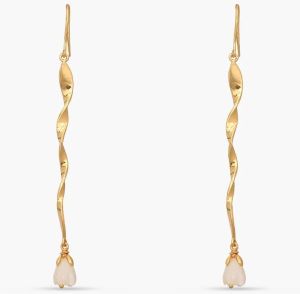 TULIP TWIRLS SILVER DROP EARRINGS