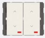 Vertical Switches - 2 Gang - Both switches 6A 2 way with indicator - 2 Module