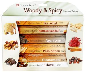 Garden Fresh Woody & Spicy Hexa Collection Incense Sticks