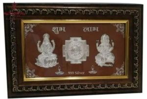 PUR 999 Silver LAXMI GANESH FRAME God