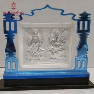 Pure 999 Silver Ganesha Laxmi Stand