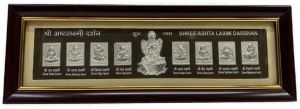 Pure Silver Ast Laxmi God Gift Frame