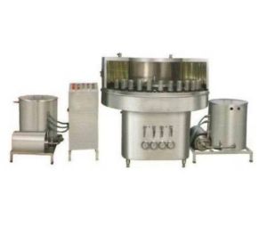 SEMI AUTO BOTTLE BRUSHING & RINSING MACHINE