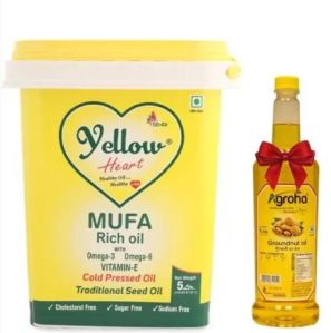 Yellow mustard oil 5 Liter + (1 Liter Groundnut oil Free)