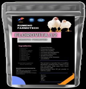 Florovita-12 Broiler weight gainer Probiotic supplement for poultry