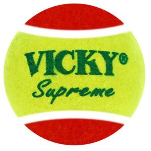 VICKY SUPREME (PACK OF 3) HEAVY TENNIS BALL - DOUBLE COLOUR