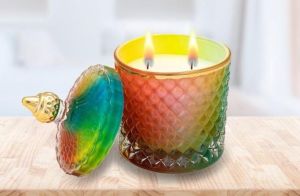 Multi Colour Candle Jar 1