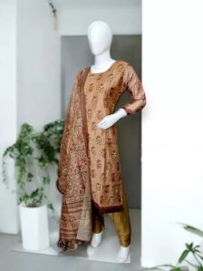 silk ready to wear top bottom dupatta set