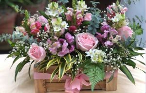 serenity pink flower bouquet