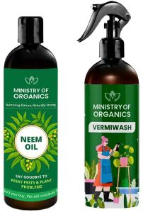 ministry of organics plants neem oil vermiwash combo