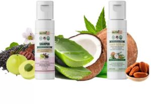 Herbal shampoo (25ml) and Hair serum (25ml) combo