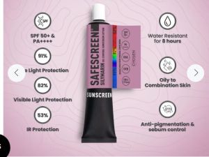 SAFESCREEN Silymarin Oil Control Sunscreen Lotion SPF