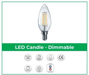 led dimmable candle bulb