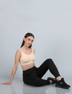 Padded Sports Bra in Skin Colour