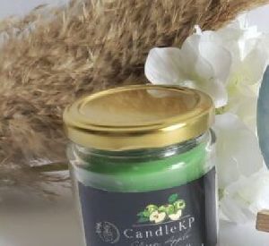 natural green apple scented jar candles