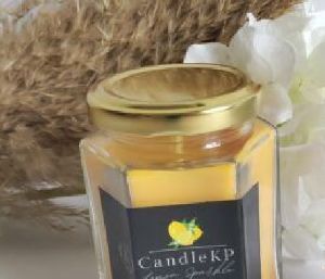 Premium Lemon Sparkle scented jar candles- Hexagon Jar