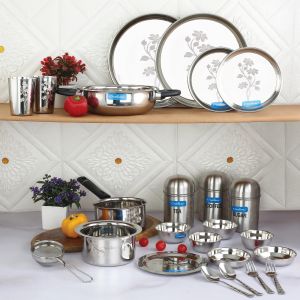 Jodi Dine & Cook Stainless Steel Dinner Set 24 Pcs