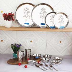 Jodi Dine Stainless Steel Dinner Set 16 Pcs