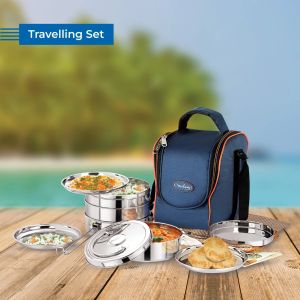 Stainless Steel Travelling Tiffin Set 25 pcs