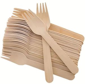 wooden disposable fork