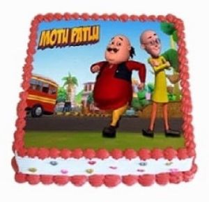 Motu Patlu Cartoon Photo Cake