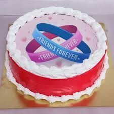 Pink and Blue Band Friendship Cake